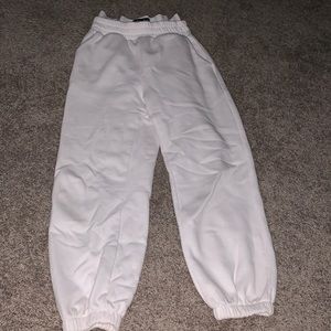 white sweatpants - small